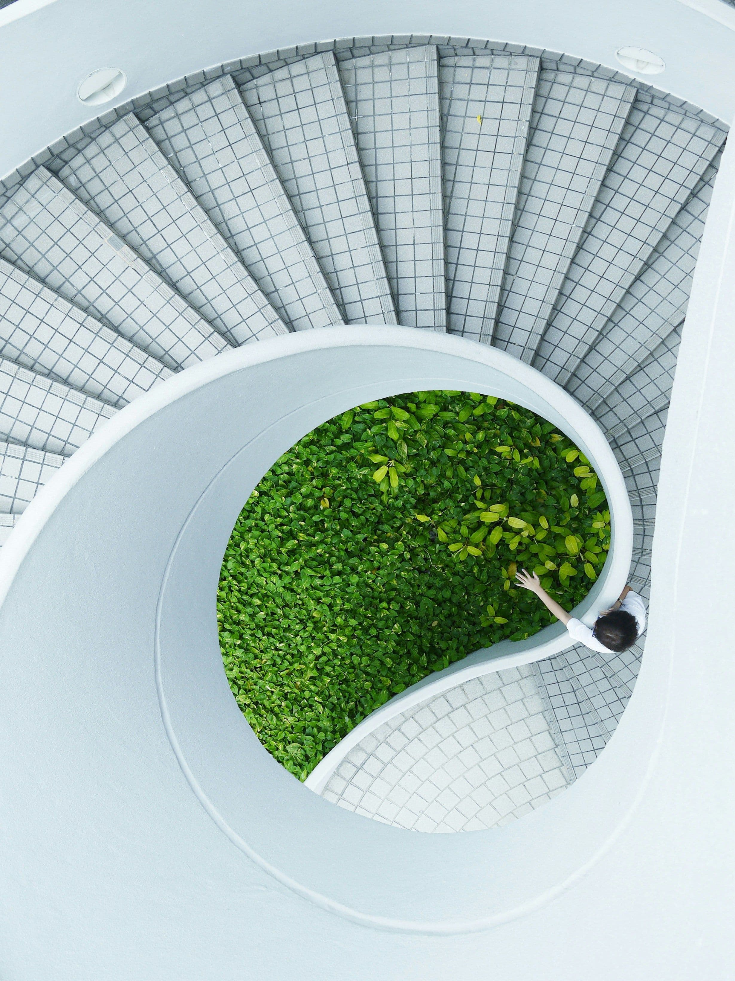 Green building staircase