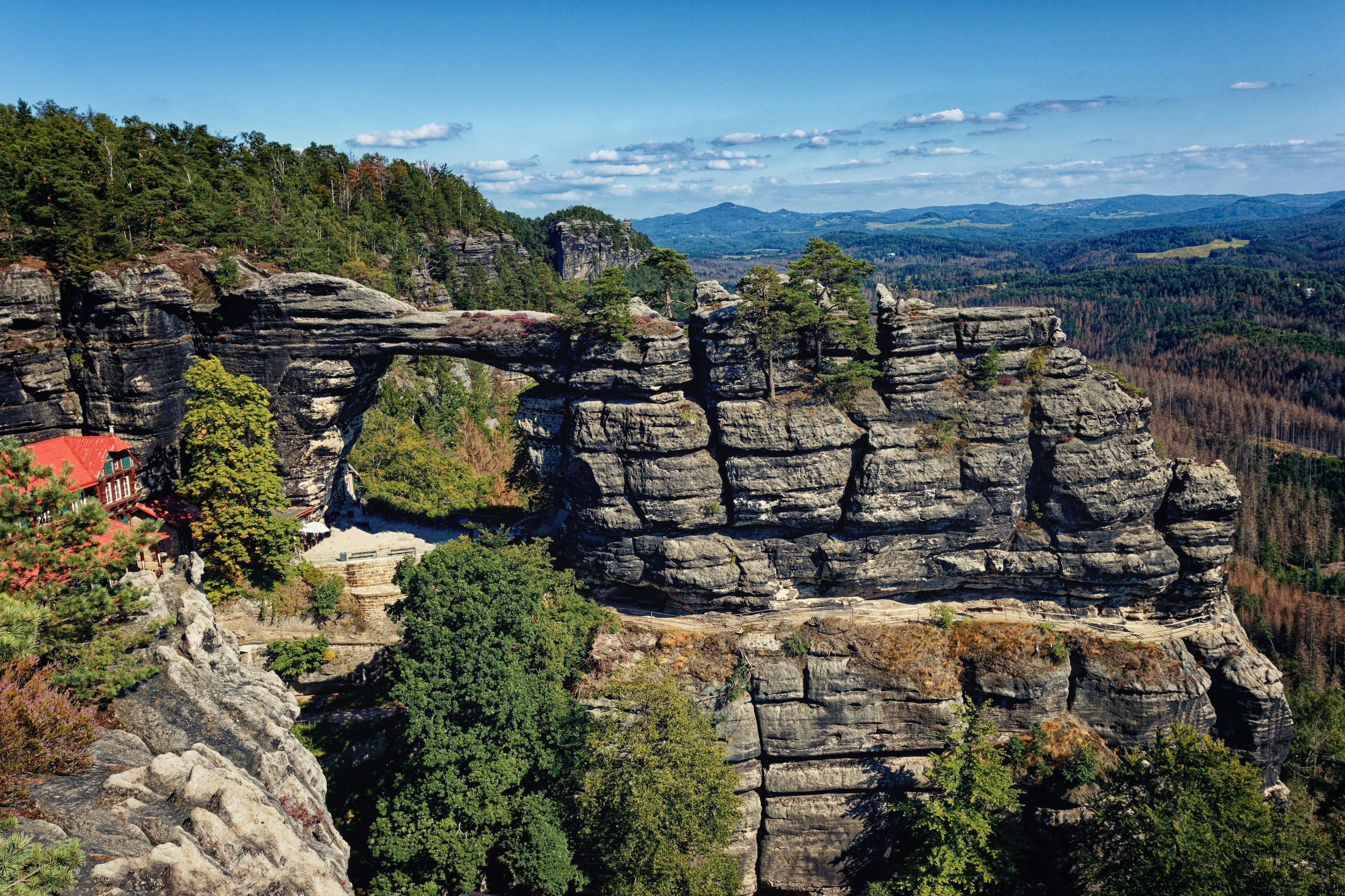The stone formations in Bohemian Switzerland National Park