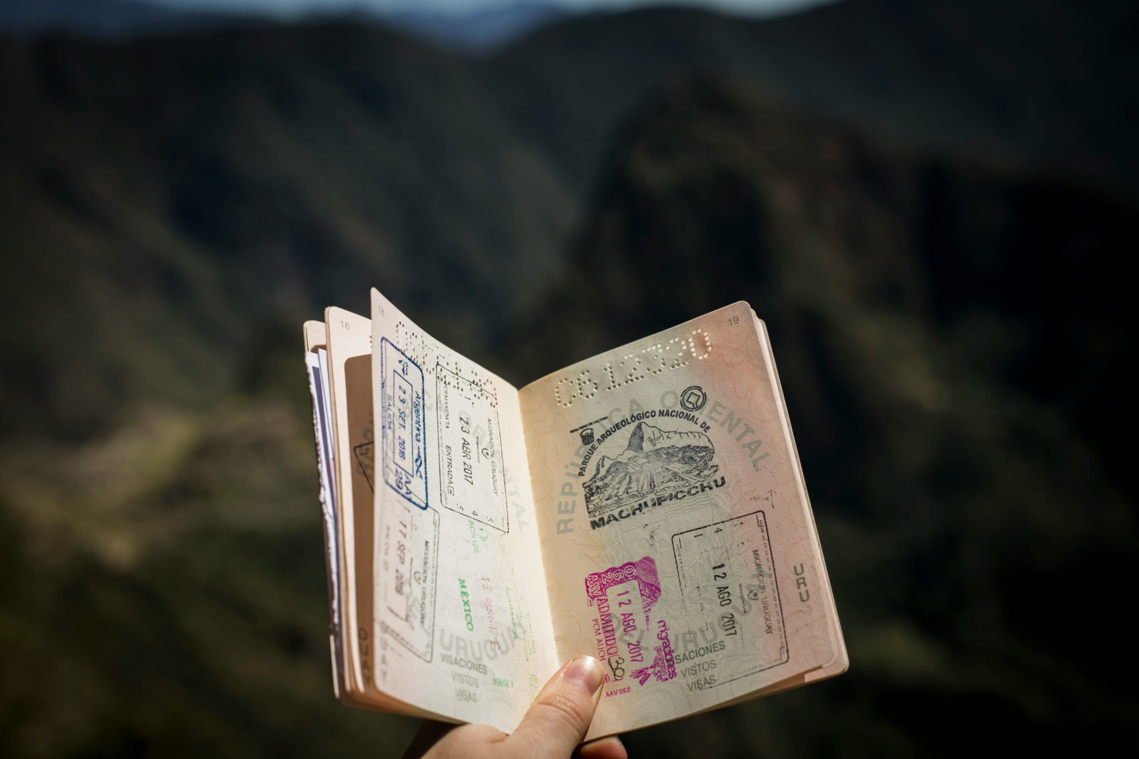 passport with stamps