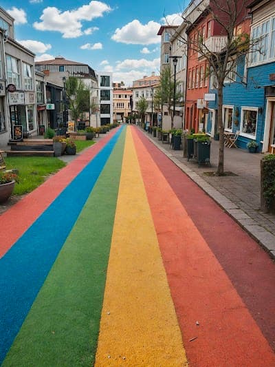 Skólavörðustígur Rainbow Street
